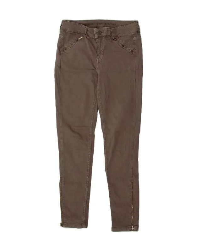 OASIS Womens Jade Skinny Casual Trousers UK 10 Small W27 L27  Grey Cotton