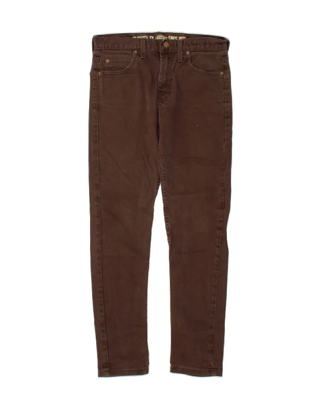 DICKIES Womens Straight Jeans W30 L30 Brown