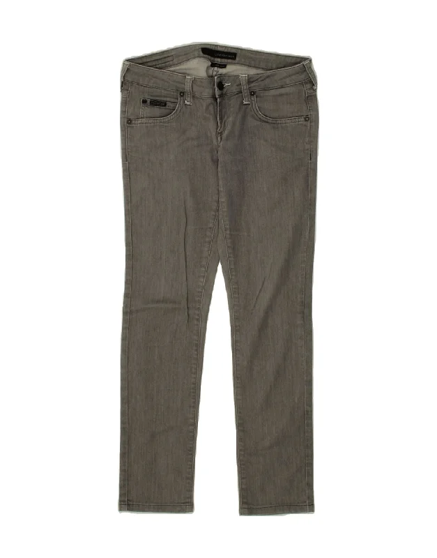CALVIN KLEIN Womens Low Waist Skinny Jeans W28 L28  Grey Cotton