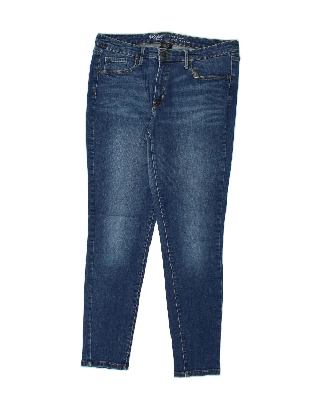 MOSSIMO Womens Mid Rise Skinny Jeans US 14 Large W32 L30 Blue Cotton