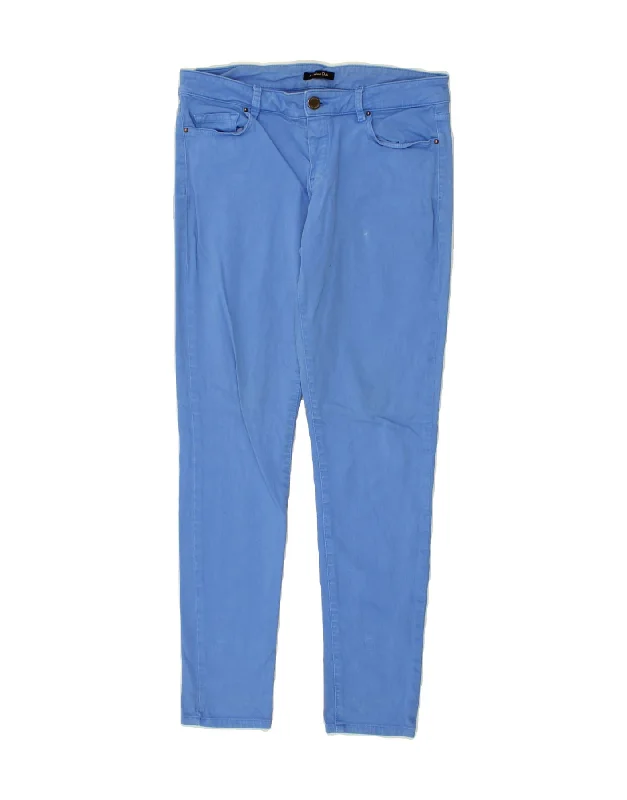 MASSIMO DUTTI Womens Skinny Casual Trousers EU 38 Small W28 L28 Blue
