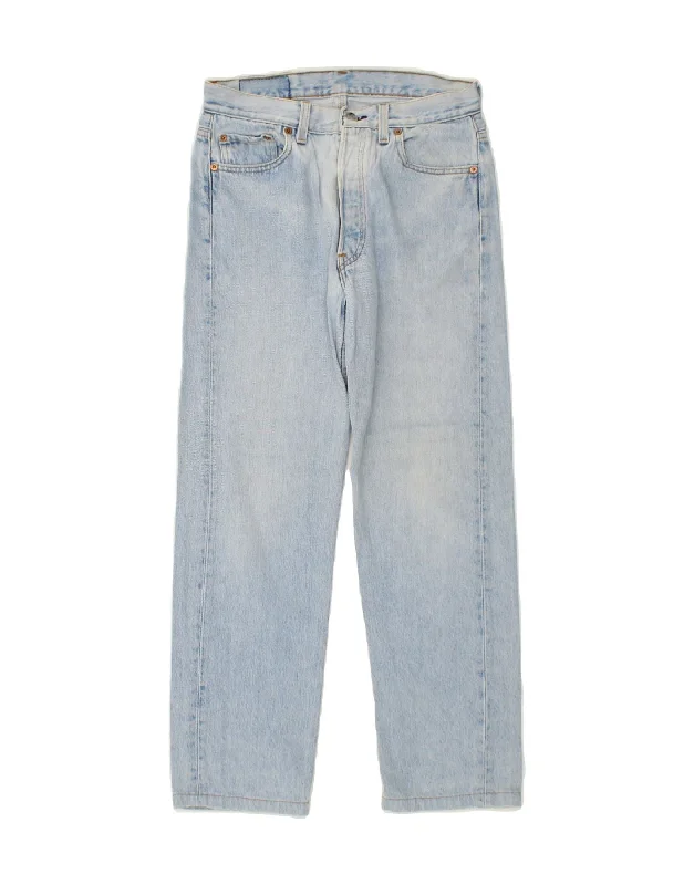 LEVI'S Womens Straight Jeans W31 L27 Blue Cotton