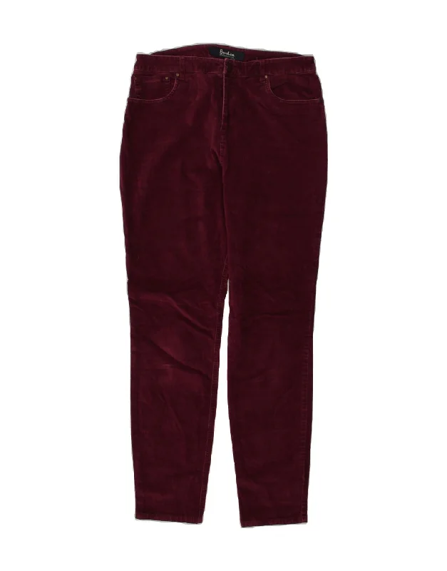 BODEN Womens Skinny Casual Trousers UK 12 Medium W29 L30  Maroon Cotton