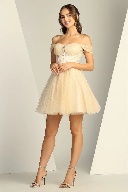 Adora 1060 Homecoming Short Glitter Cocktail Prom Dress