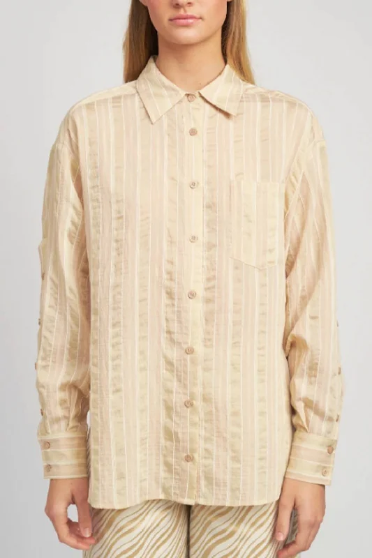 Brubeck Top In Peach Taupe