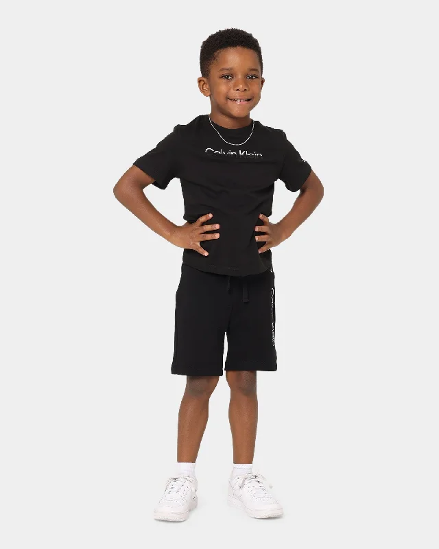 Calvin Klein Kids' Split Logo T-Shirt and Jogger Short Set Black