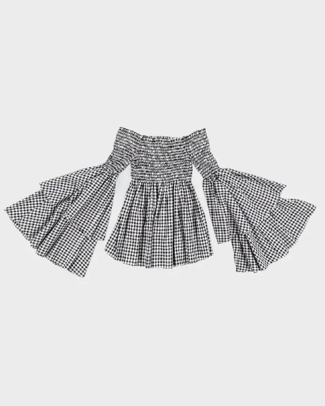 Caroline Constas Gingham Appolonia Top - L Pajama sets under $50