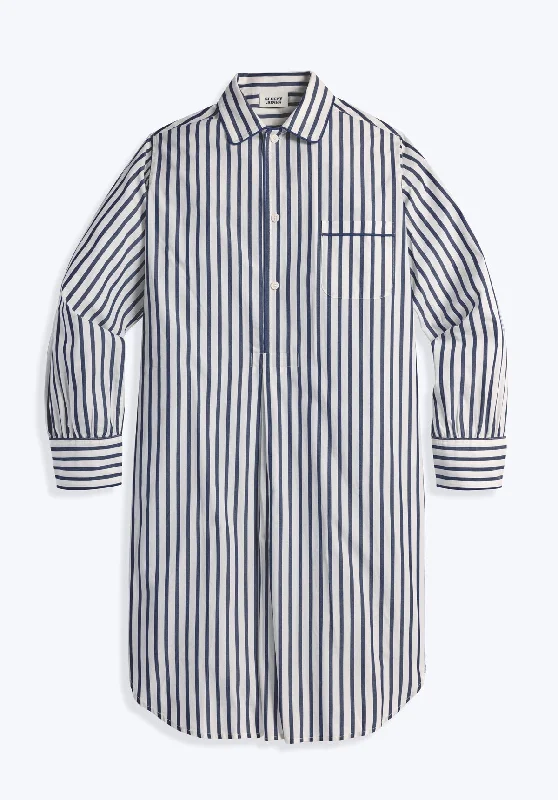 Frankie Night Shirt in Navy Breton Stripe Bridal pajama sets