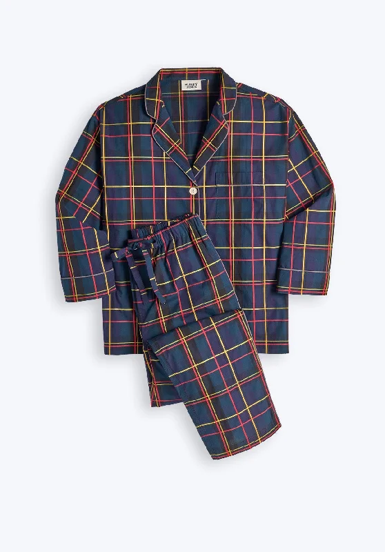 Marina Pajama Set in Sateen Holiday Plaid Winter pajama sets