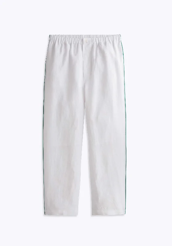 Milton Pajama Pant in White Linen Softest pajama sets