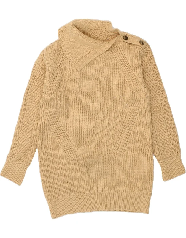 GUESS BY MARCIANO Womens Boat Neck Jumper Sweater UK 14 Medium Beige Holiday sweaters