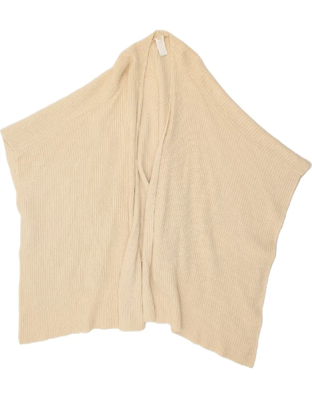 MICHAEL KORS Womens Poncho Jumper UK 10 Small Beige Cotton Best sweaters for hiking