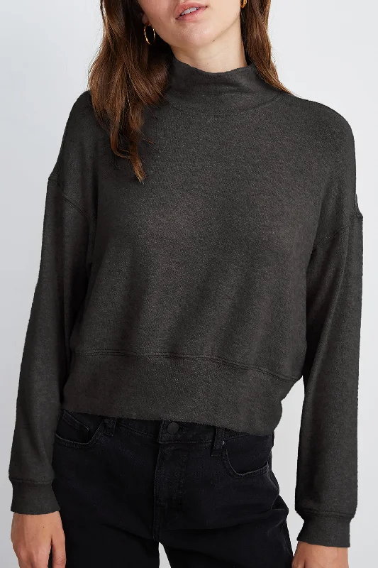 TAMI MOCK NECK PULLOVER Travel-friendly sweaters