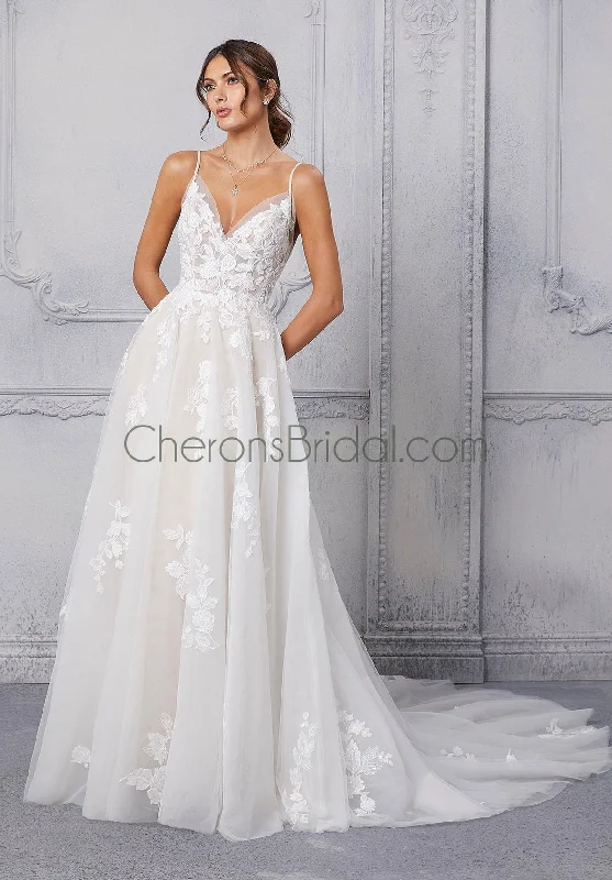 Blu - 5925 - Carita - Cheron's Bridal, Wedding Gown Short Wedding Gown