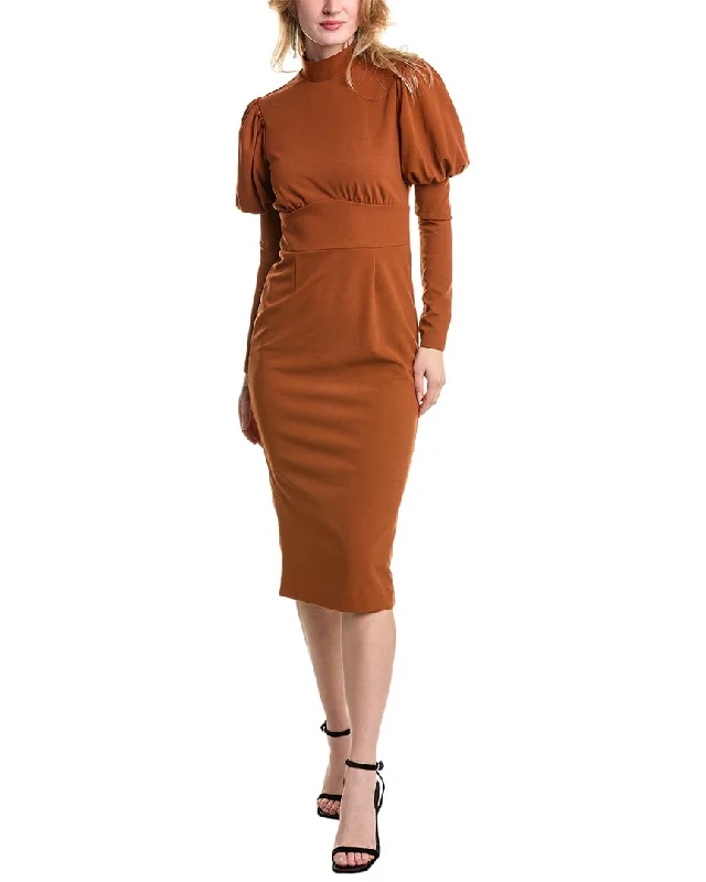 Alexia Admor Divya Mock Neck Midi Sheath Dress Clubbing midi dresses