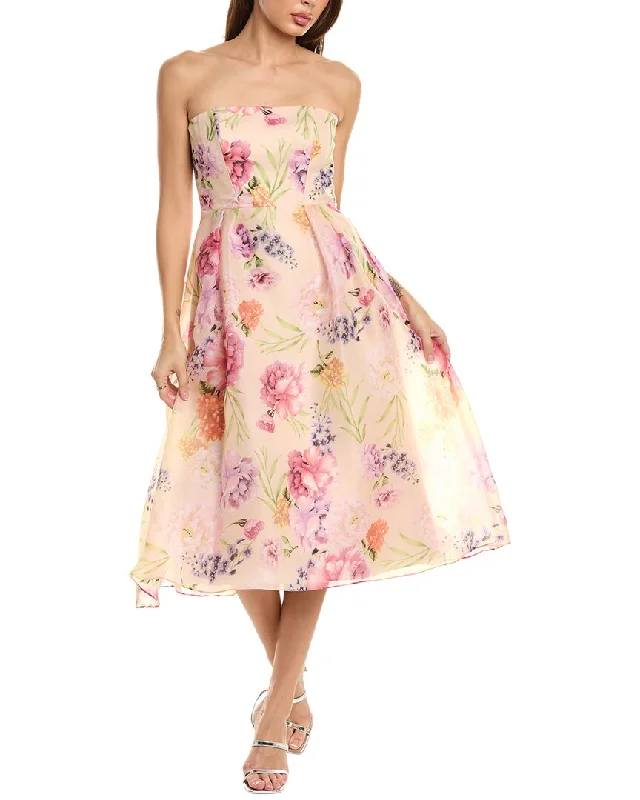 Alfred Sung Strapless Midi Dress Summer party midi dresses