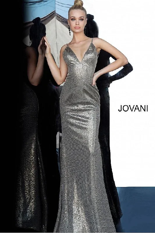 Jovani 2811 Backless Metallic Prom Long Dress Wrap maxi dresses