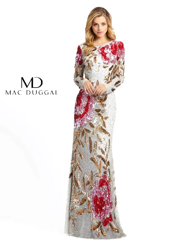 Mac Duggal Long Sleeve Evening Formal Dress Sale Sequin maxi dresses