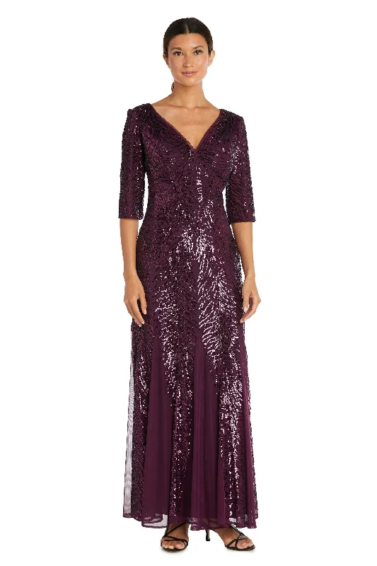 R&M Richards 7565P Long Formal Petite Beaded Dress Festival maxi dresses