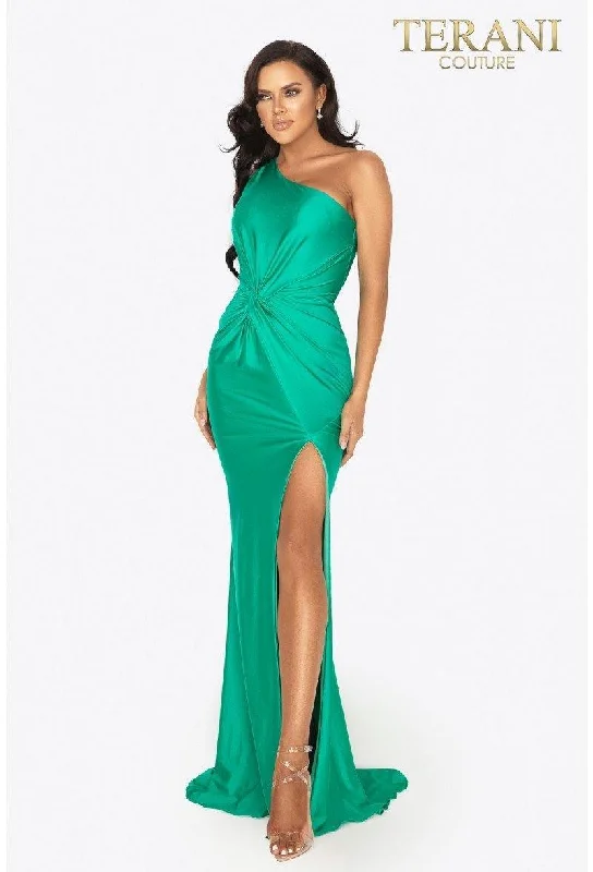 Terani Couture 2011P1066 One Shoulder Long Prom Dress Sale Velvet maxi dresses