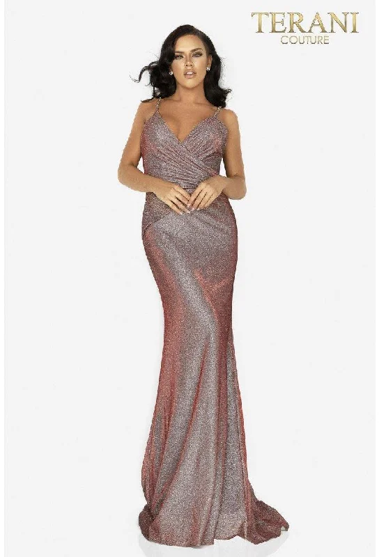 Terani Couture 2011P1117 Prom Sexy Metallic Long Dress Urban Outfitters maxi dresses