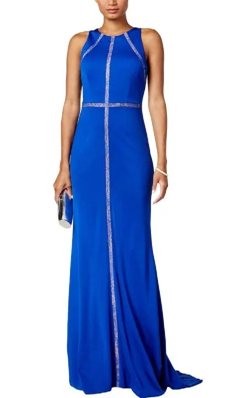 Adrianna Papell - AP1E202052 Jewel Neck Fitted Jersey Gown Office party dresses