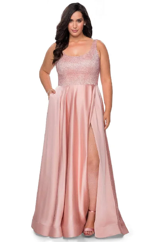 La Femme - 28879 Scoop A-Line Junior Prom Gown Affordable party dresses