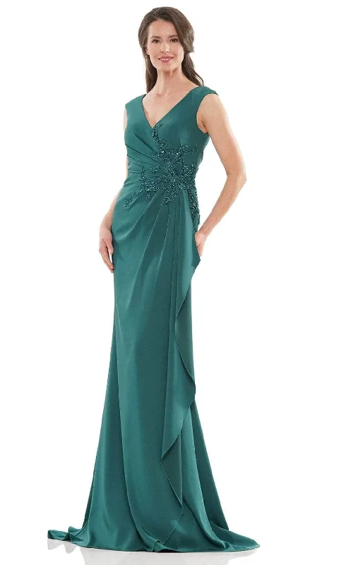 Marsoni by Colors - Embroidered Drape Evening Dress MV1148 Comfortable party dresses for all-night wear