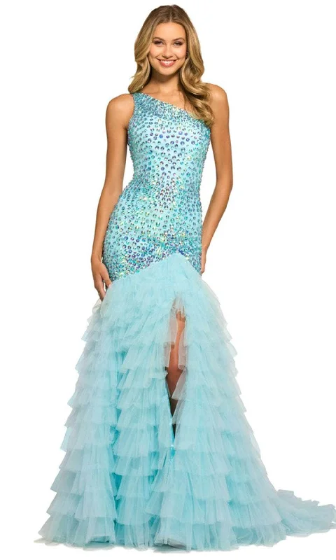 Sherri Hill 55357 - One-Sleeve Beaded Prom Gown Zara party dresses