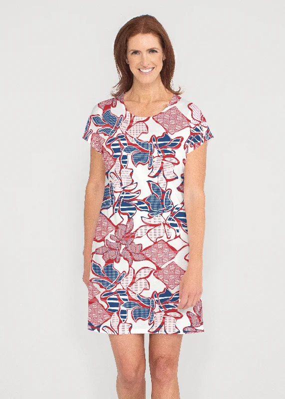 Aztek Sail Red-Blue (8130) ~ Lucy Tee Dress High-end unclassified dresses