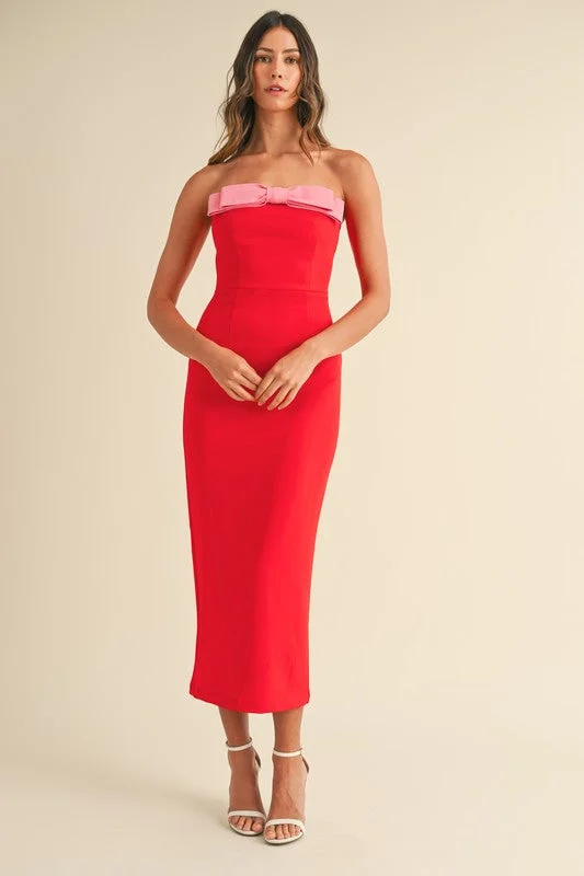 The 'Bow Strapless Dress' One-shoulder unclassified dresses