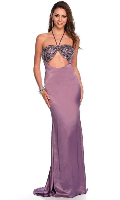 Dave & Johnny 11393 - Halter Mid-Open Back Prom Gown Trendy new unclassified dresses