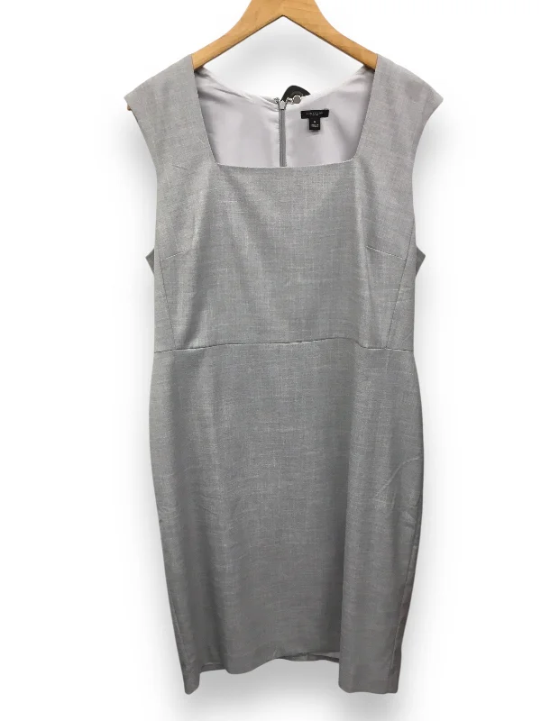 Dress Work By Ann Taylor In Grey, Size: 14 Cocktail unclassified dresses