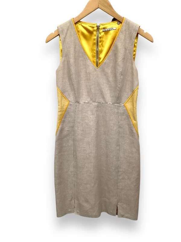 Dress Work By T Tahari In Tan & Yellow, Size: Xs High-end unclassified dresses