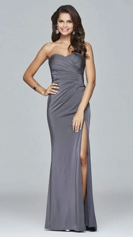 Faviana - 7891 Satin Sweetheart Evening Dress - 1 Pc Smoke Grey in Size 6 Available Lounge unclassified dresses