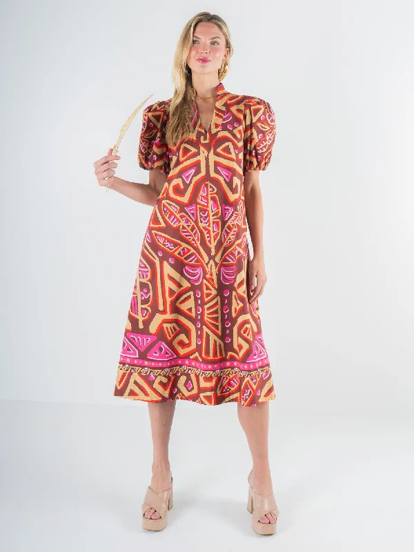 Hampton Dress- Tribal Palm Fall unclassified dresses