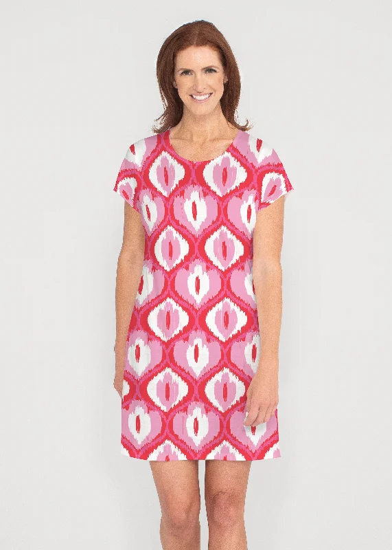 Ikat Buds Red/Pink (8096) ~ Lucy Tee Dress Petite unclassified dresses