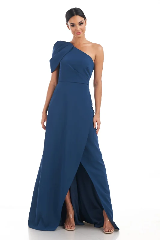 Briana Shoulder Draped Gown Color block unclassified dresses