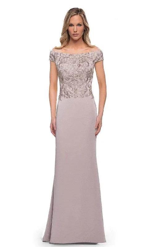 La Femme 29331SC - Embroidered Cap Sleeve Formal Dress Fashionable unclassified dresses