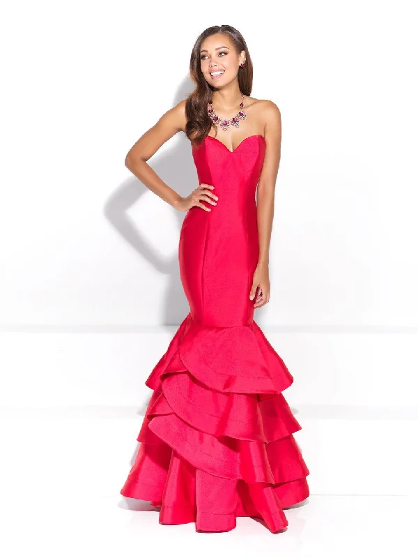 Madison James Strapless Sweetheart Ruffled Mermaid Gown - 1 pc Red In Size 6 Available Travel unclassified dresses