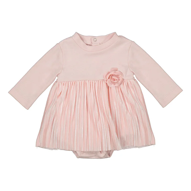 Mayoral - Pleated Baby LS Dress - Pink Petite unclassified dresses