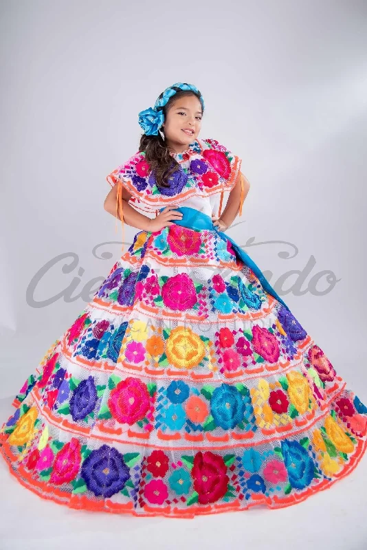 Mexican Chiapaneca White Dress Y2K unclassified dresses