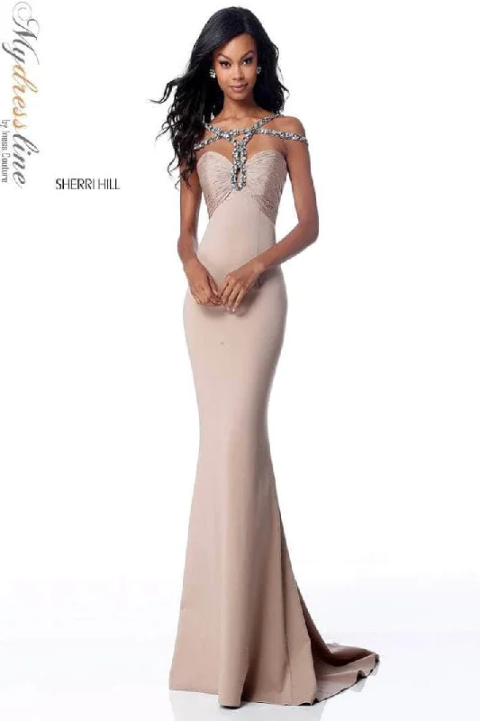 Sherri Hill 51776 - Beaded Strappy Evening Gown Fall unclassified dresses