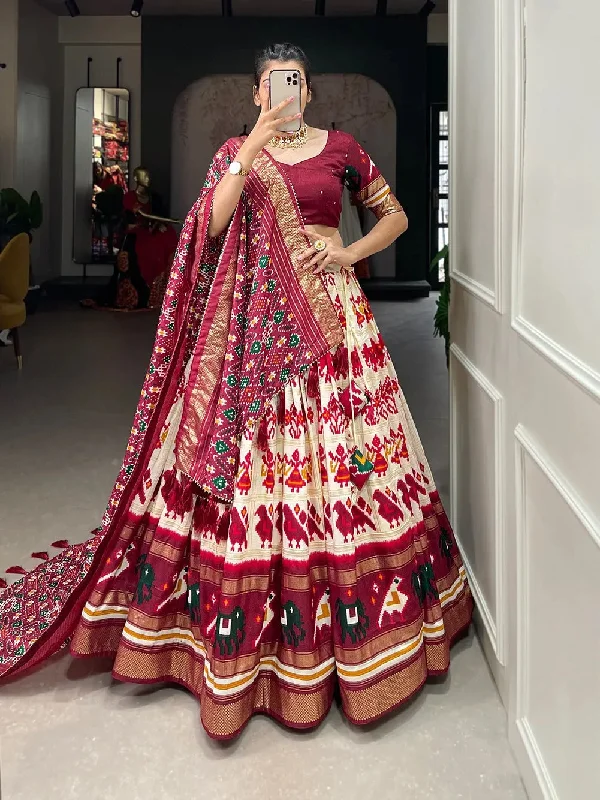 Simple and amazing beautiful tussar silk Lehenga  choli Plus size unclassified dresses