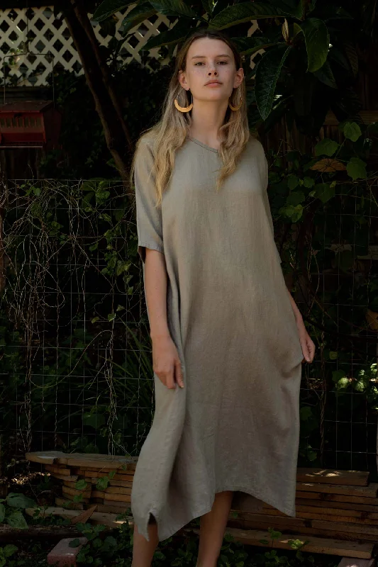 Simple Dress in Linen High-low unclassified dresses