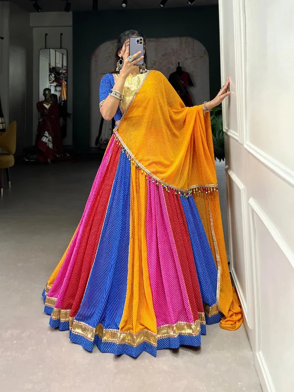 Stunning Multi Colored Georgette Navratri Lehenga Choli Date night unclassified dresses