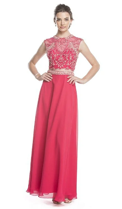 Trevi Collection - Two Piece Embellished A-Line Evening Dress Spring unclassified dresses