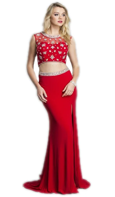 Trevi Collection - Two Piece Embellished Evening Dress Trendy new unclassified dresses