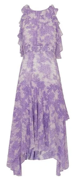 Anne Lilac Print Dress Cottagecore floral dresses