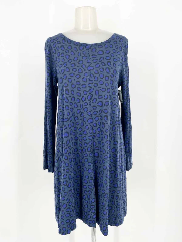 Boden Women's Blue Print Long Sleeve Animal Print Size 4 Dress Edgy floral dresses